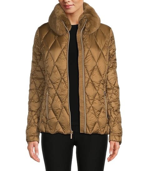 michael kors lady puffer faux fur size reviews how to|michael kors puffer coat canada.